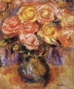 Pierre Renoir Vase of Roses china oil painting artist